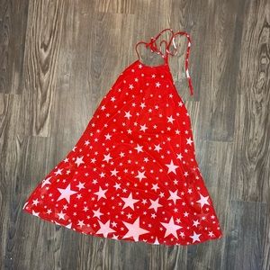 Medium Red Star Show Me Your Mumu Open Back Dress
